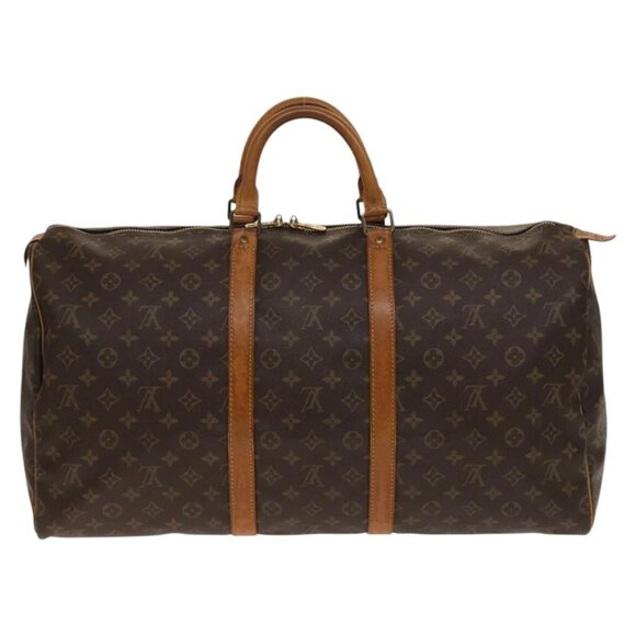LOUIS VUITTON Monogram Keepall 55 Boston Bag M41424 LV Auth 137090 - Picture 3 of 16